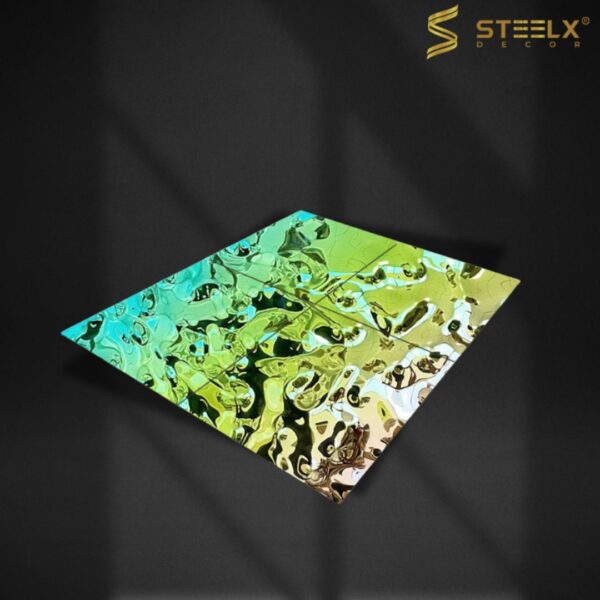 STAINLESS STEEL PVD COATED COLORFUL RIPPLE SHEET