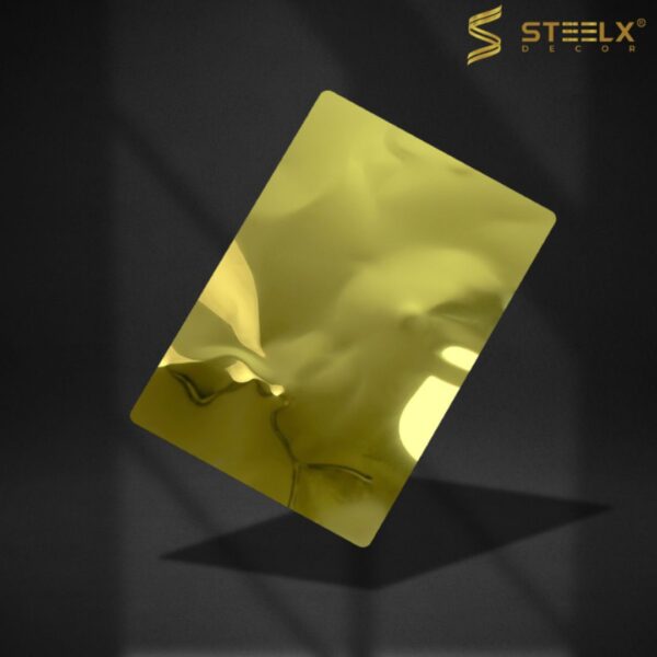 GOLD SHALLOW WATER RIPPLE STAINLESS STEEL SHEET