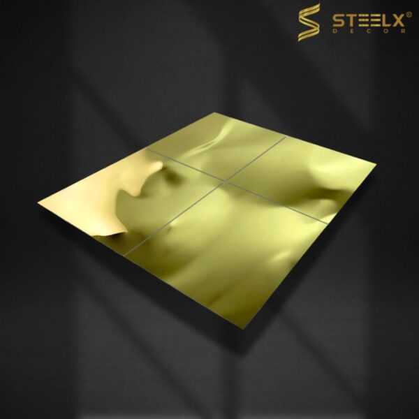 GOLD SHALLOW WATER RIPPLE STAINLESS STEEL SHEET - Image 2