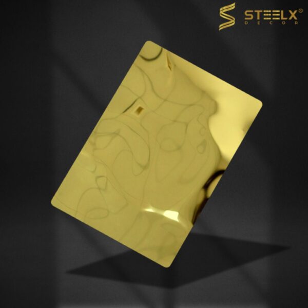 TITANIUM GOLD BIG WATER RIPPLE STAINLESS STEEL SHEET