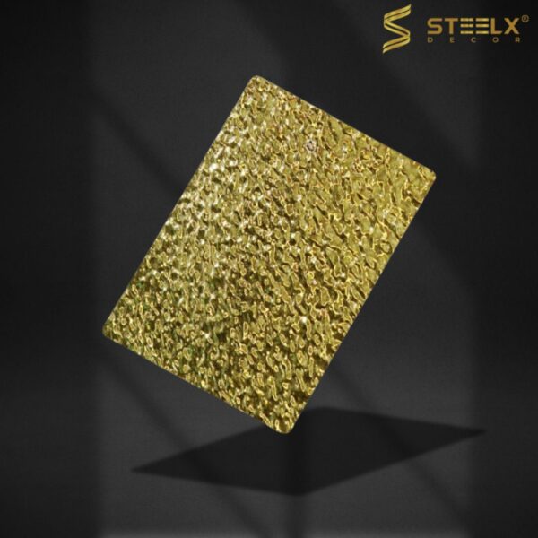 STAINLESS STEEL SMALL TITANIUM GOLD WATER RIPPLE SHEET