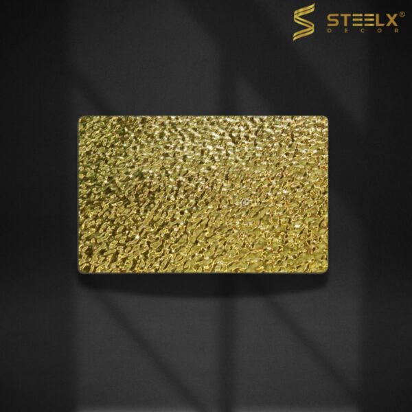 STAINLESS STEEL SMALL TITANIUM GOLD WATER RIPPLE SHEET - Image 3