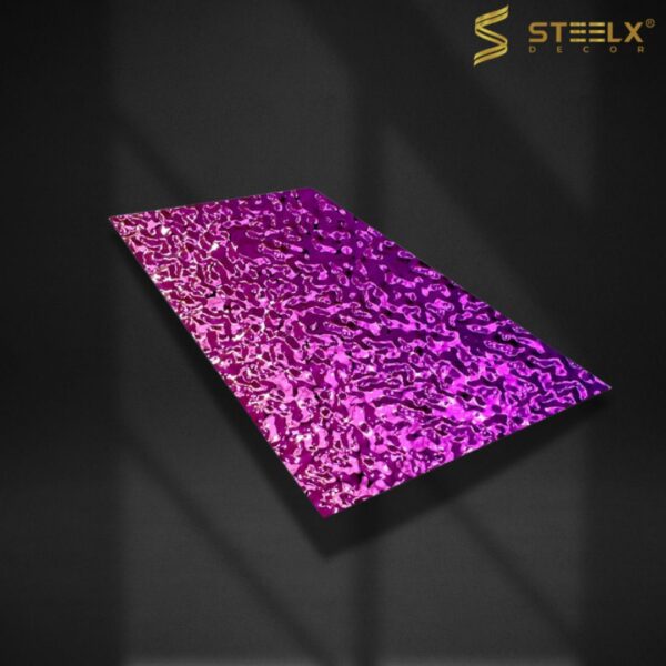 STAINLESS STEEL SMALL WAVE PURPLE WATER RIPPLE SHEET - Image 2