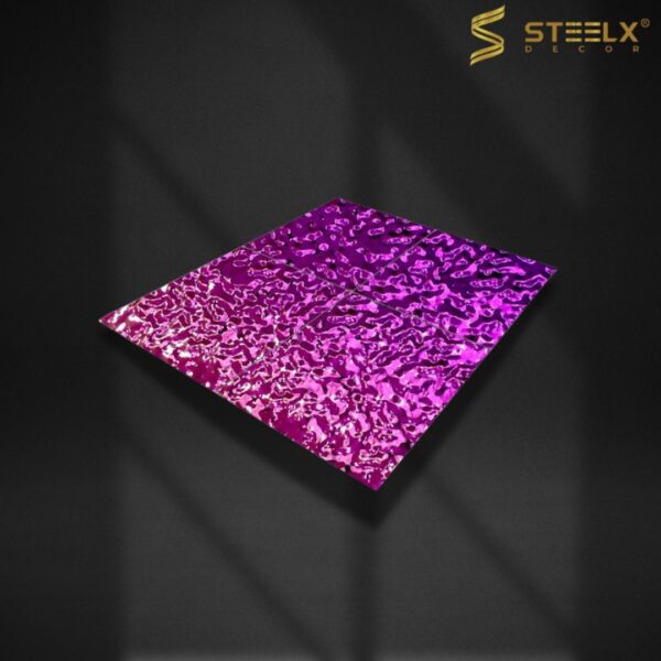 STAINLESS STEEL SMALL WAVE PURPLE WATER RIPPLE SHEET - Image 3